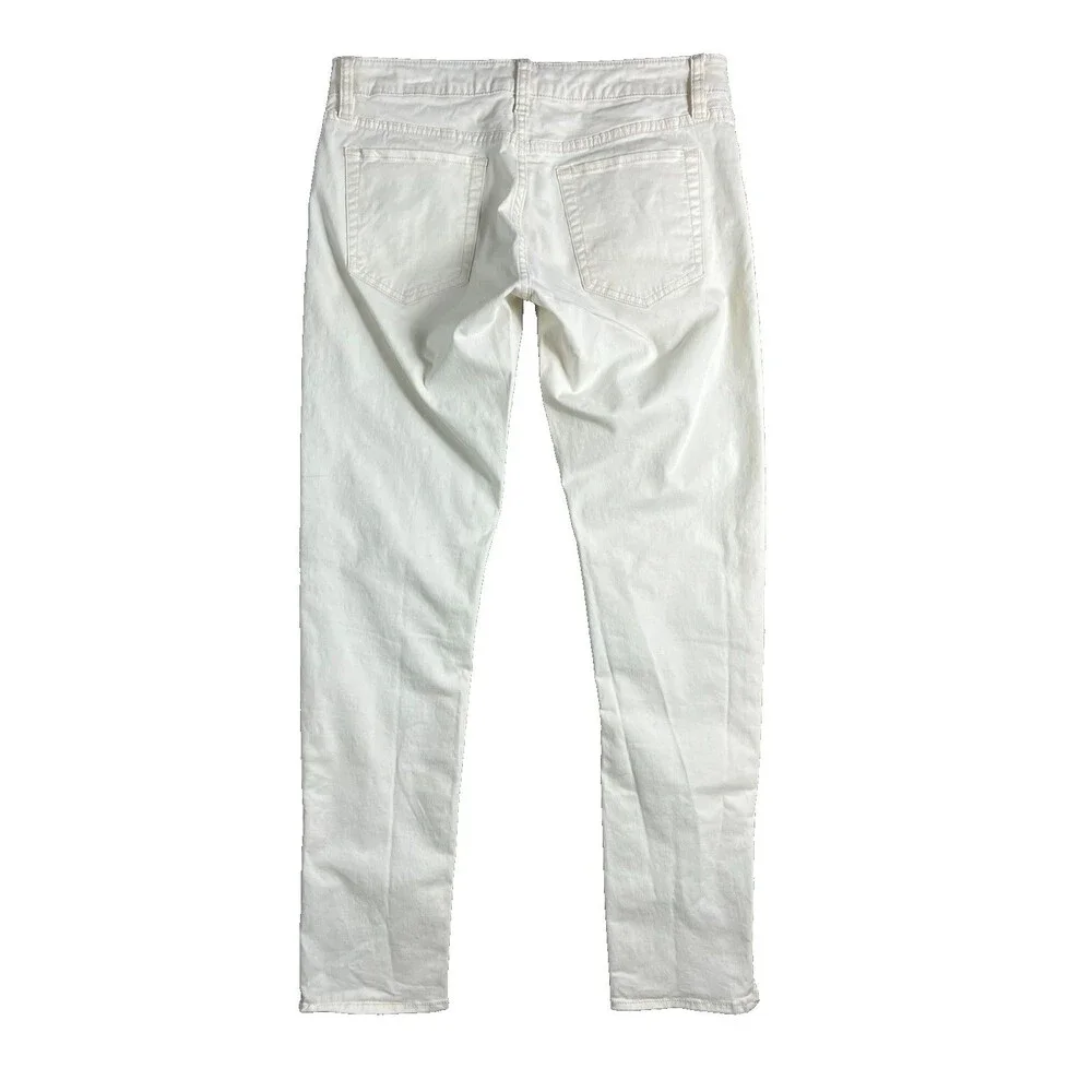 Denim & Supply Ralph Lauren Women's Off White Skinny Jeans w Zip Ankle  Size 28